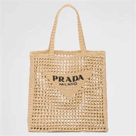 prada raffia tote bag brown|prada beach bag raffia.